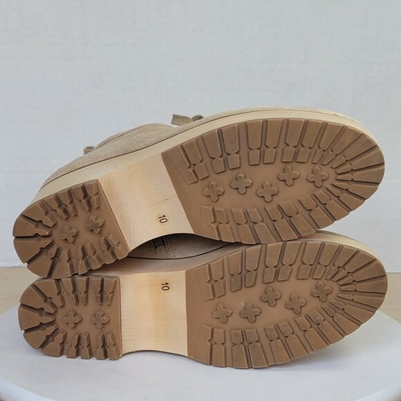 Kelsi Dagger Brooklyn Whip Clog Suede Booties Fawn Color Size 10 - Picture 9 of 16